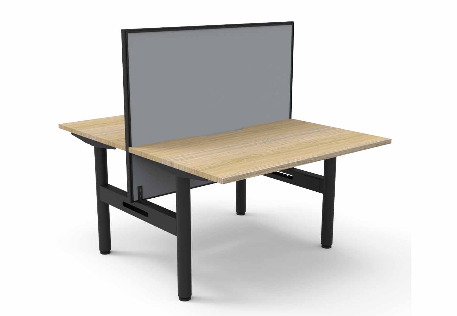 Halo Static 2 Person Double Sided Workstation - with Screen